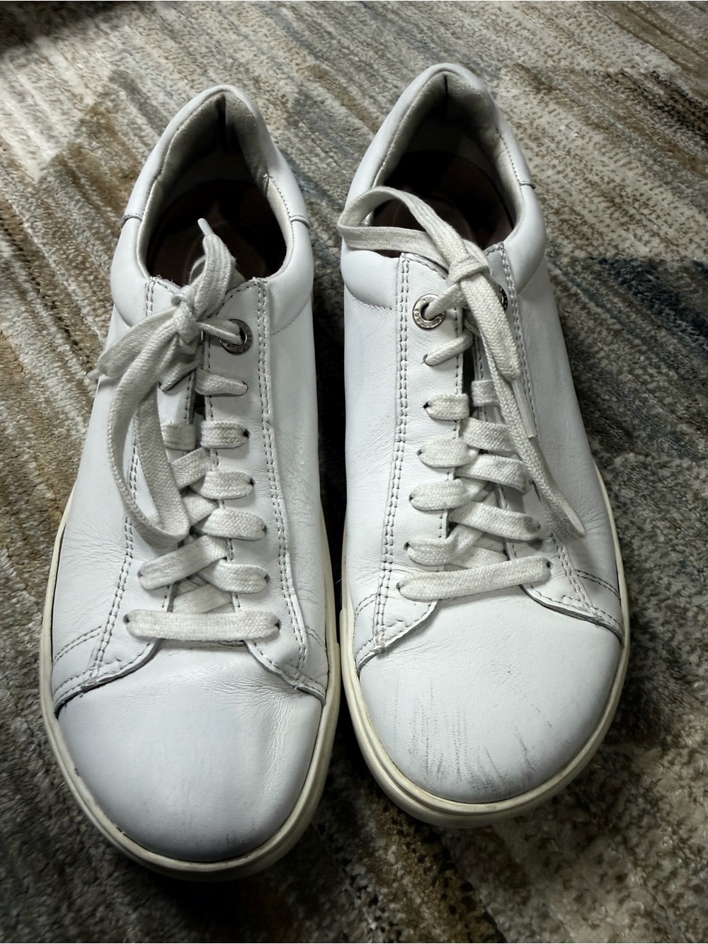Birkenstock White Leather Men’s Low-Top Sneakers